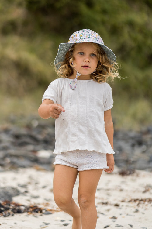 Girls Rainbow Bucket Hat, L-XL