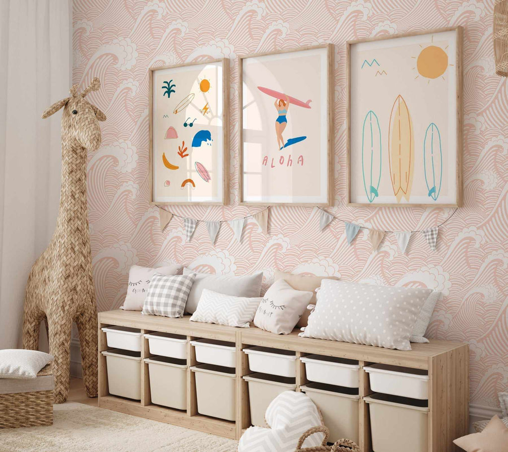 Cartoon Unicorn Wall Stickers Kids Room Girls Bedroom Decor Wallpaper  Posters UK | eBay