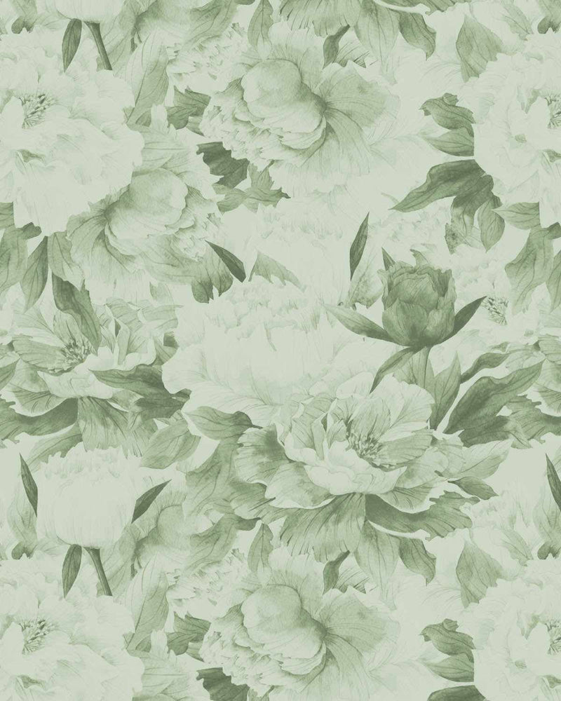 Sweet Magnolia Wallpaper in Sage Green  Lucie Annabel