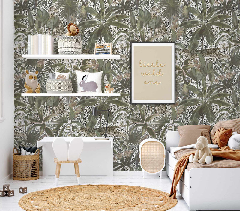 Jungle Print Wallpaper  Wallpaper Roll for Covering Living Room Bedroom  Walls PVC 21inch x 33ft Roll