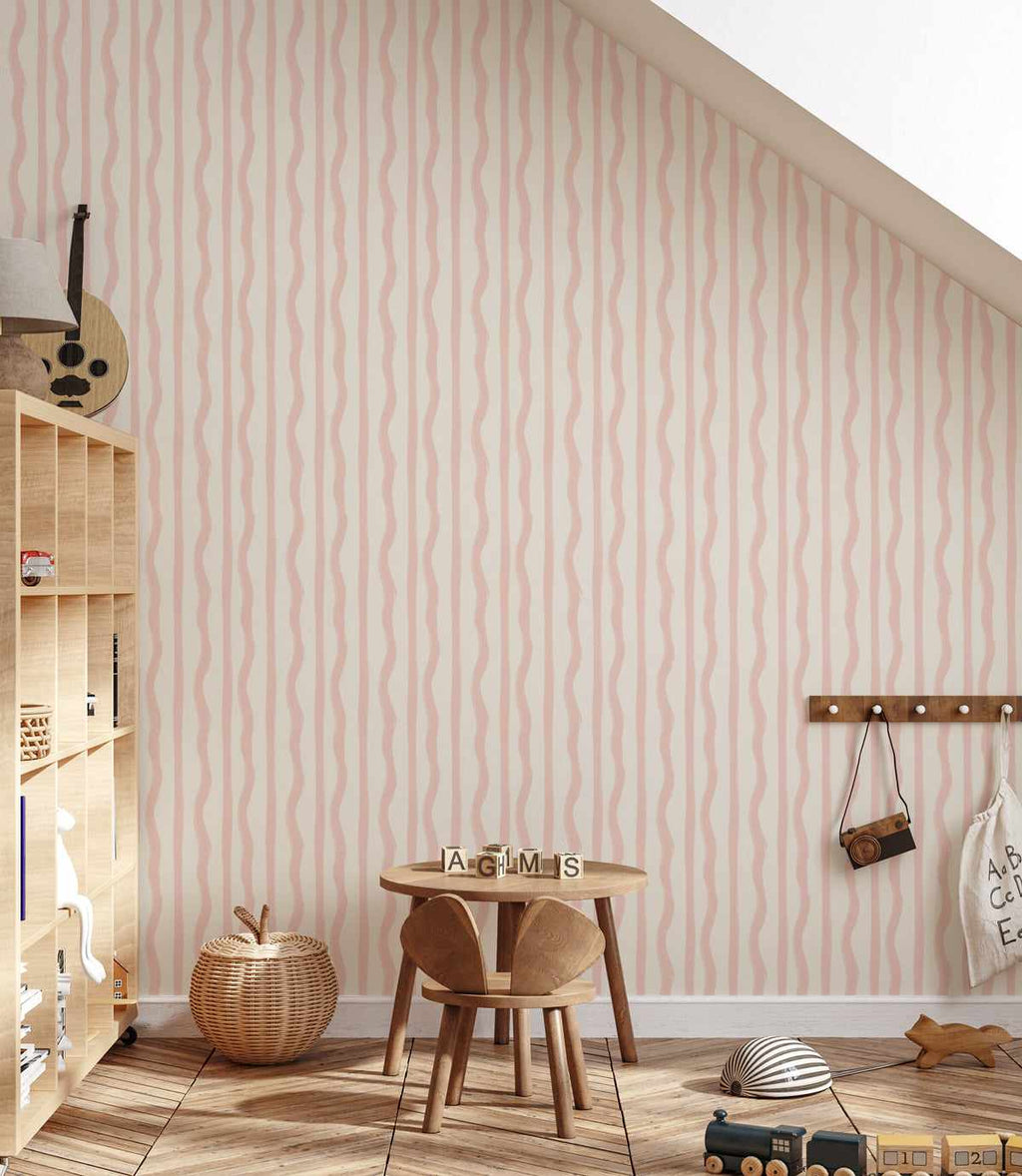 Striped - Pink - Wallpaper - Home Decor - The Home Depot