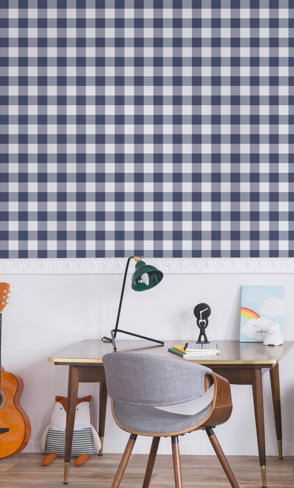 Blue bell  Check This wallcovering from Nilaya by Asian Paints