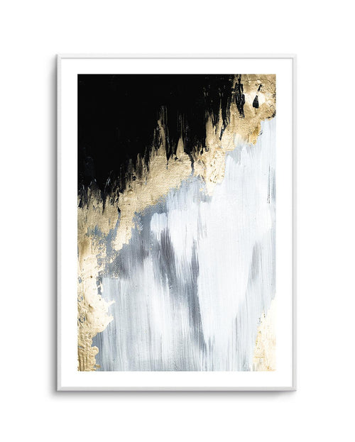 Balmain II Abstract Painting Art With Gold\ Framed Art Print or