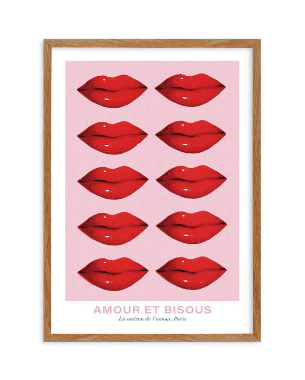 Shop Armour Et Bisous Pop Art Retro Red Lips Art Print Poster