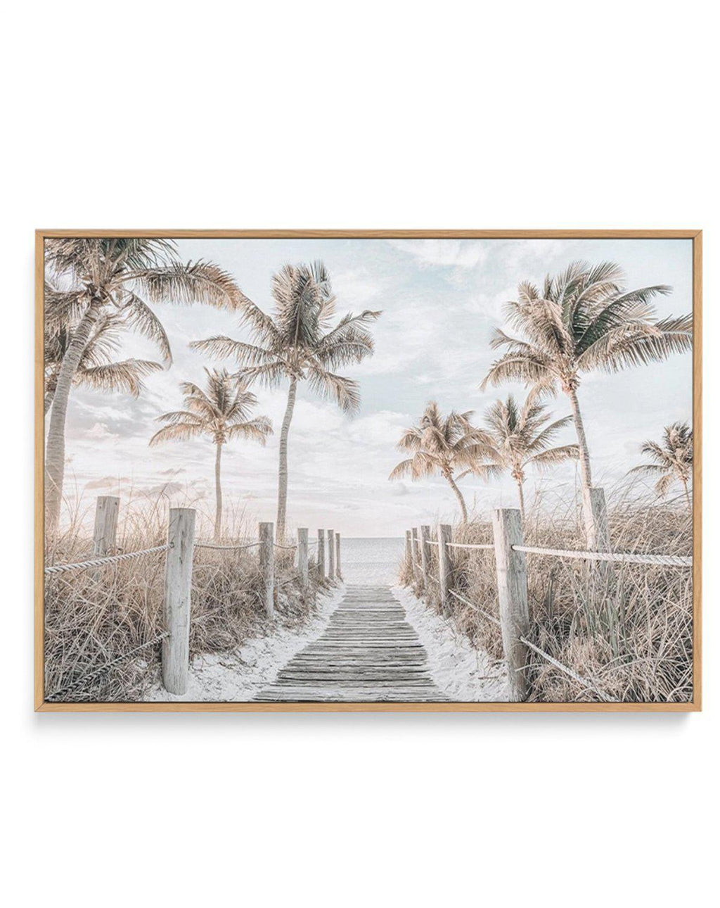 California Love, Palm Trees, Aqua Horizon (16x24 Giclee Gallery Art Print,  Vivid Textured Wall Decor) 