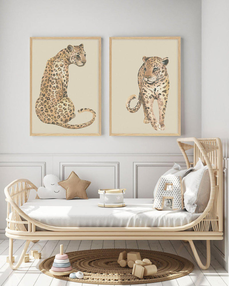 Leopard in Watercolor II - Olive et Oriel