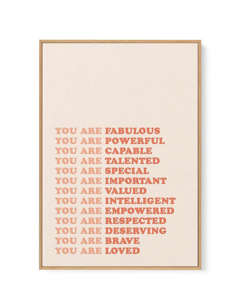 You Are Fabulous | Framed Canvas - Olive et Oriel