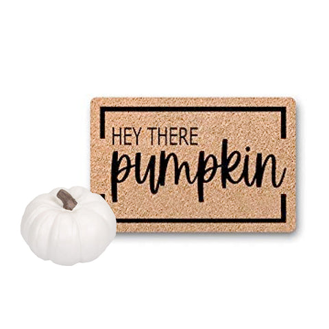 fall doormat white pumpkin