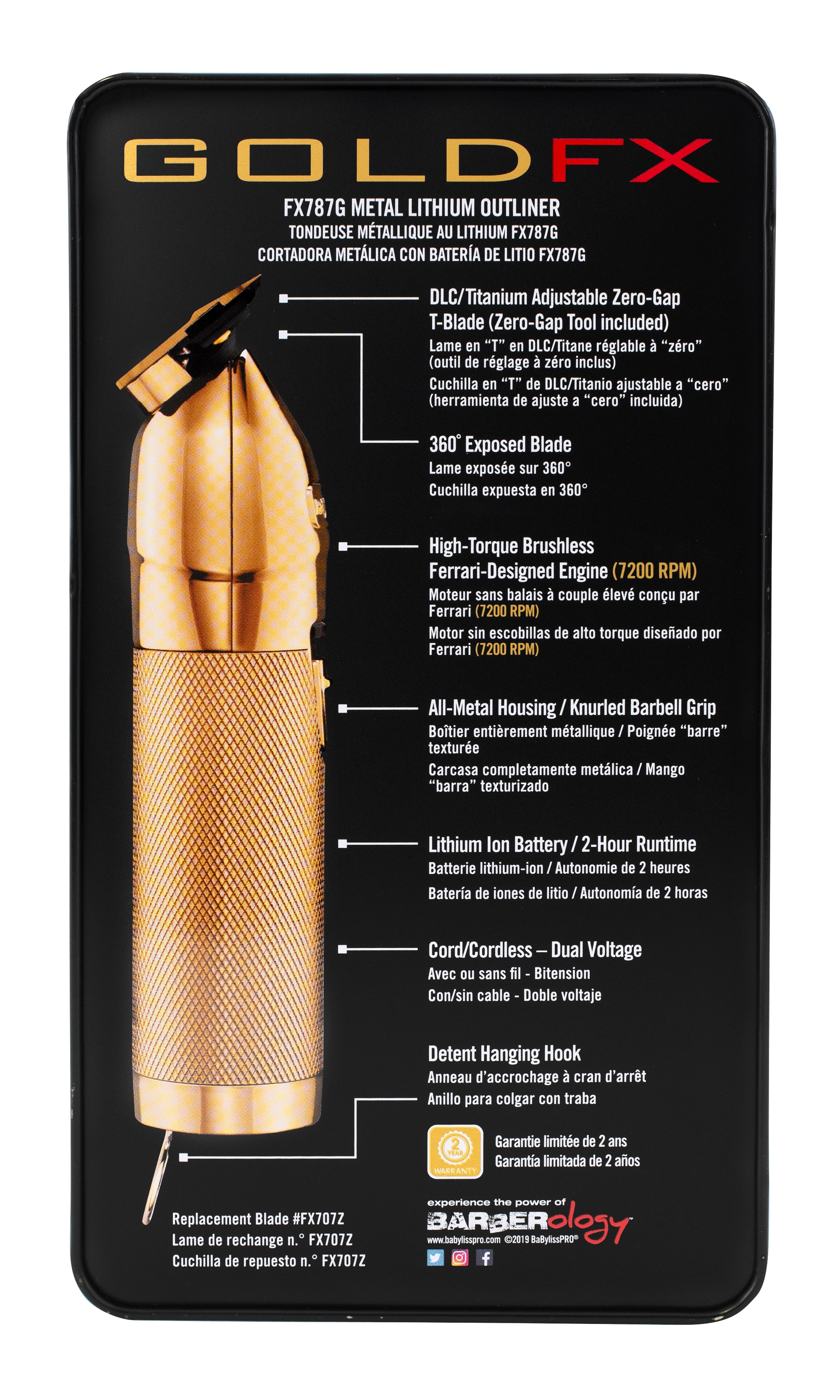 BABYLISS SKELETON TRIMMER GOLD FX – Hair Hunters Co