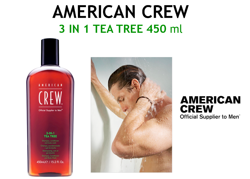 Crew Tea Tree Shampoo Conditioner Wash 450ml Above The Collar