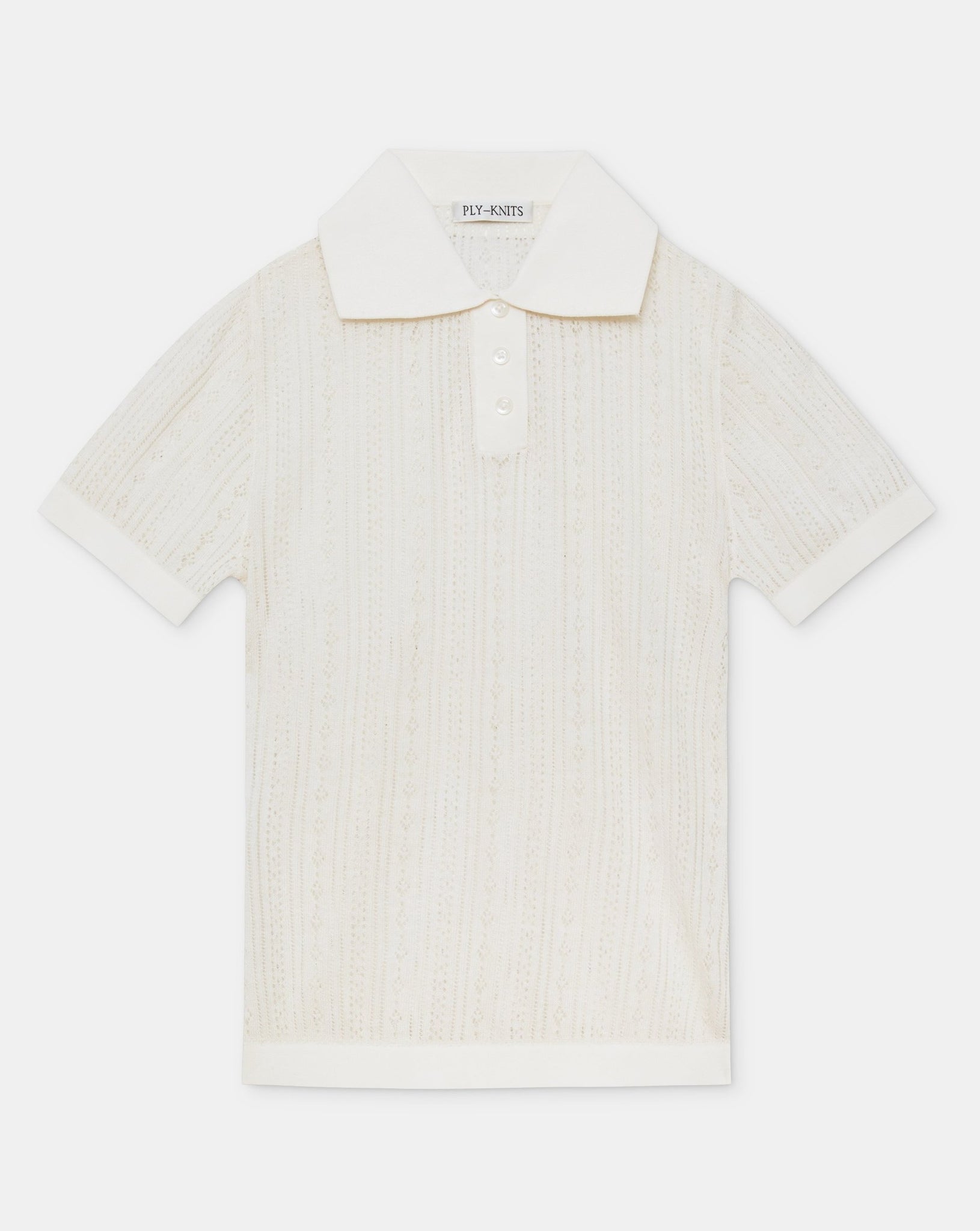 White pointelle jersey t-shirt – MaisonCléo