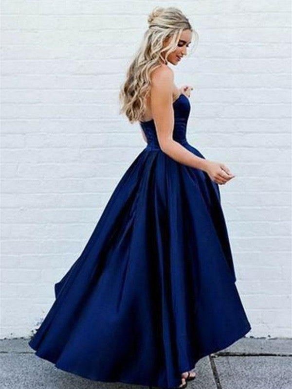 high low dress navy