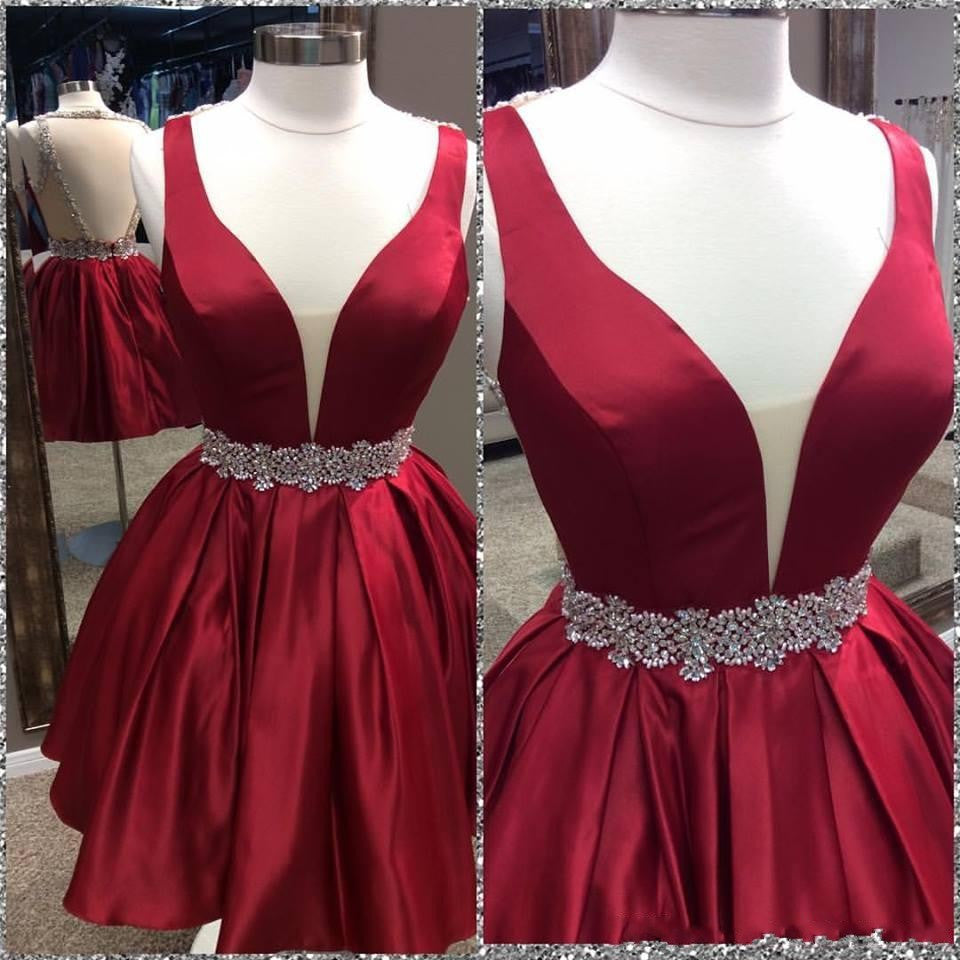 red backless gown