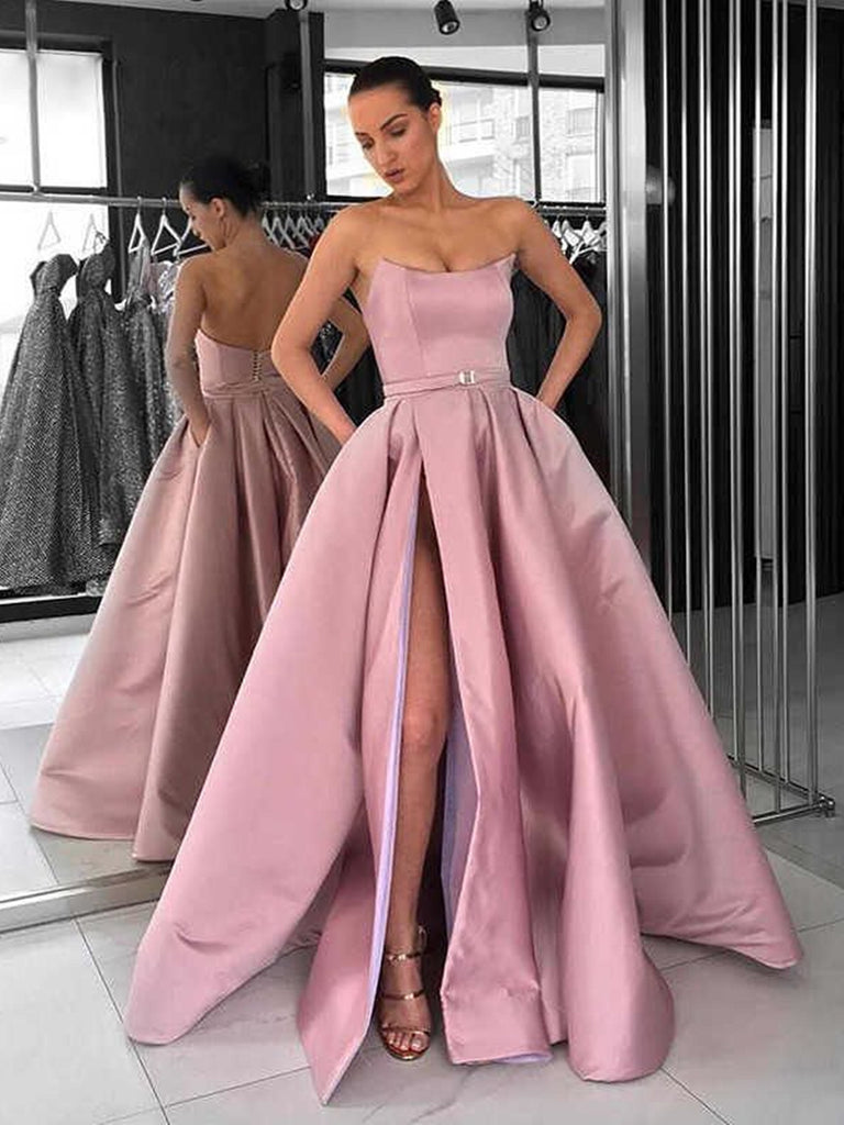 pink prom gown