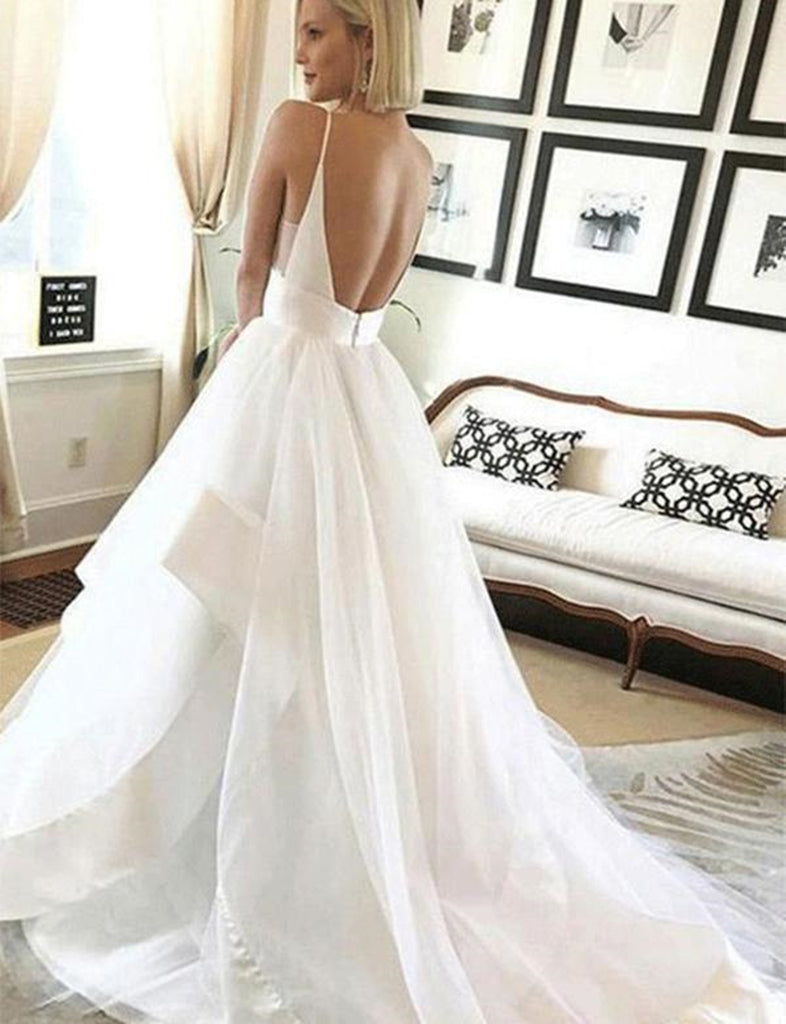 Amazing Backless White Wedding Dress in 2023 Learn more here 