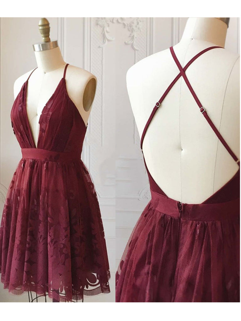 maroon homecoming dress