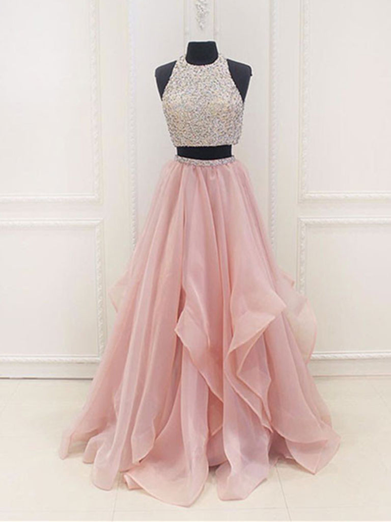 pink prom gown