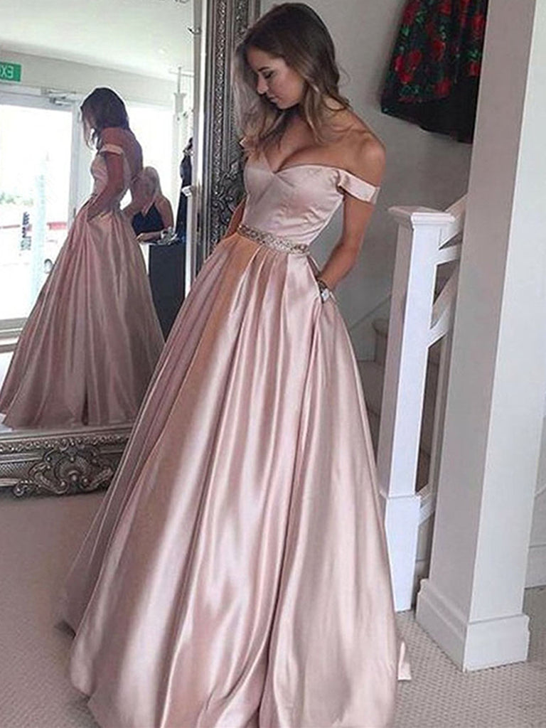 satin graduation dress