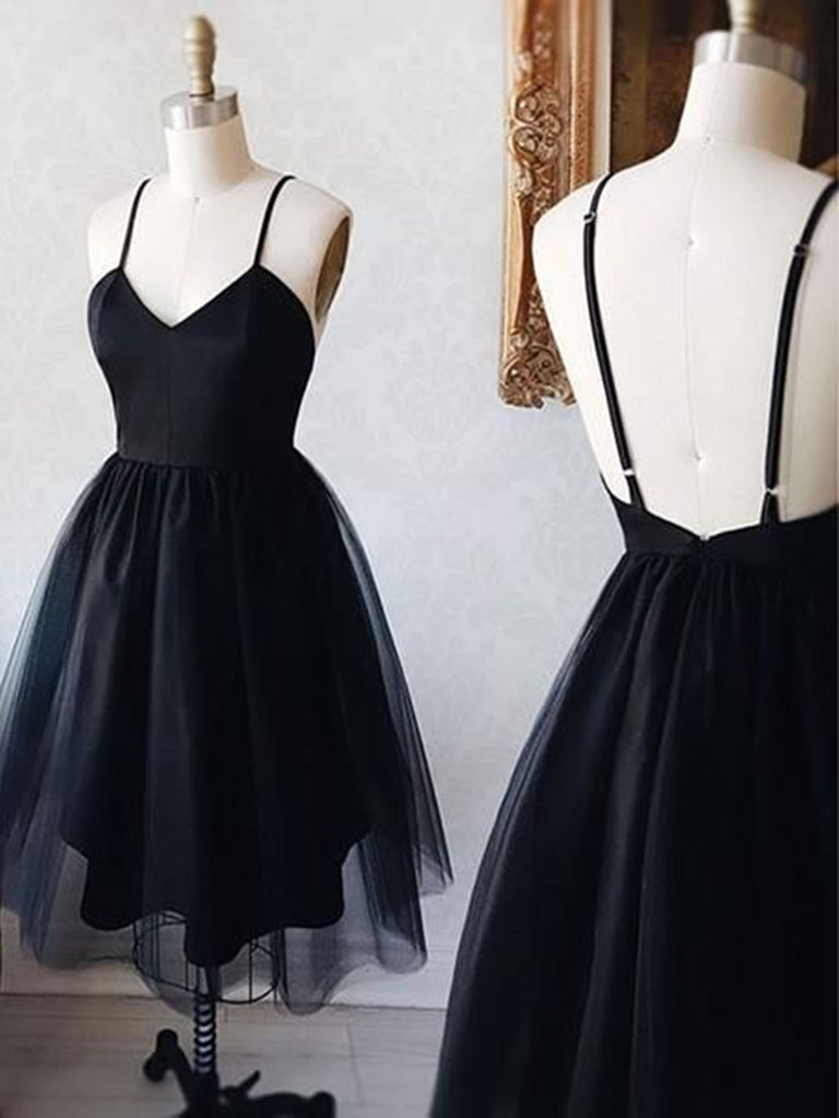 short mini black dress