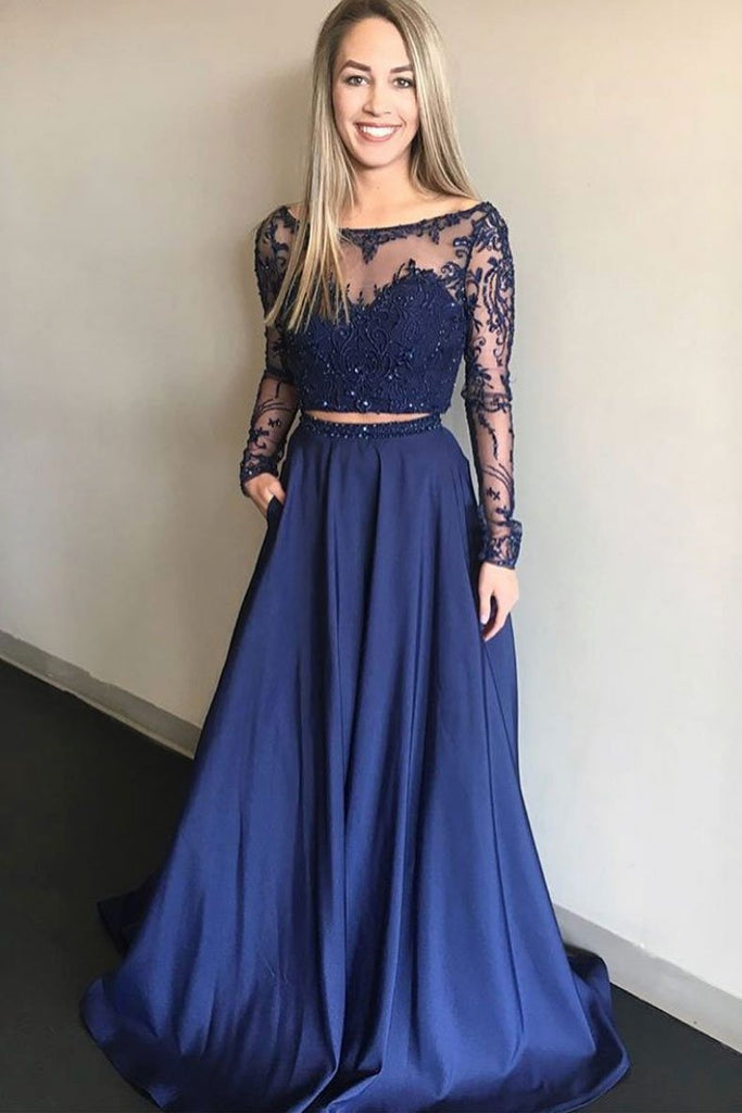 Tea ladies long sleeve dark blue prom dresses ireland kitenge online