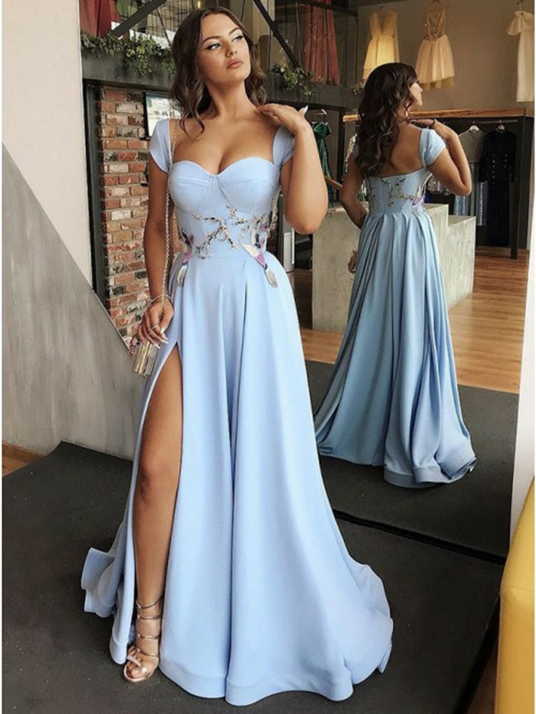 light blue ball dress