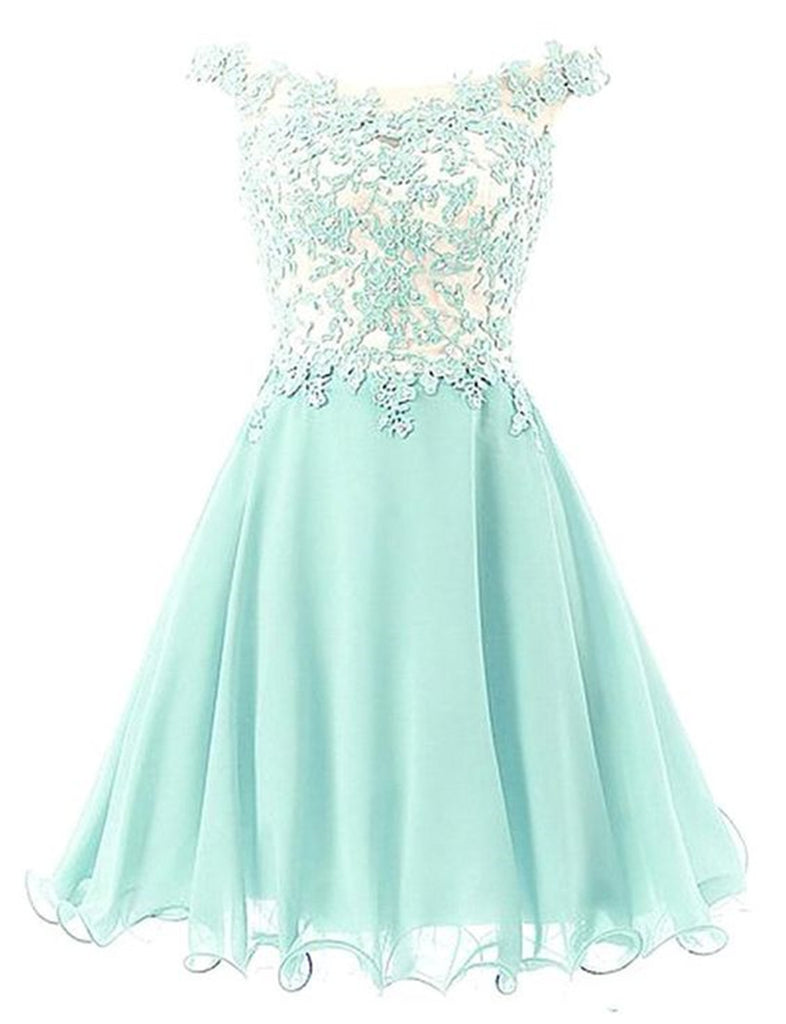 short teal prom dresses