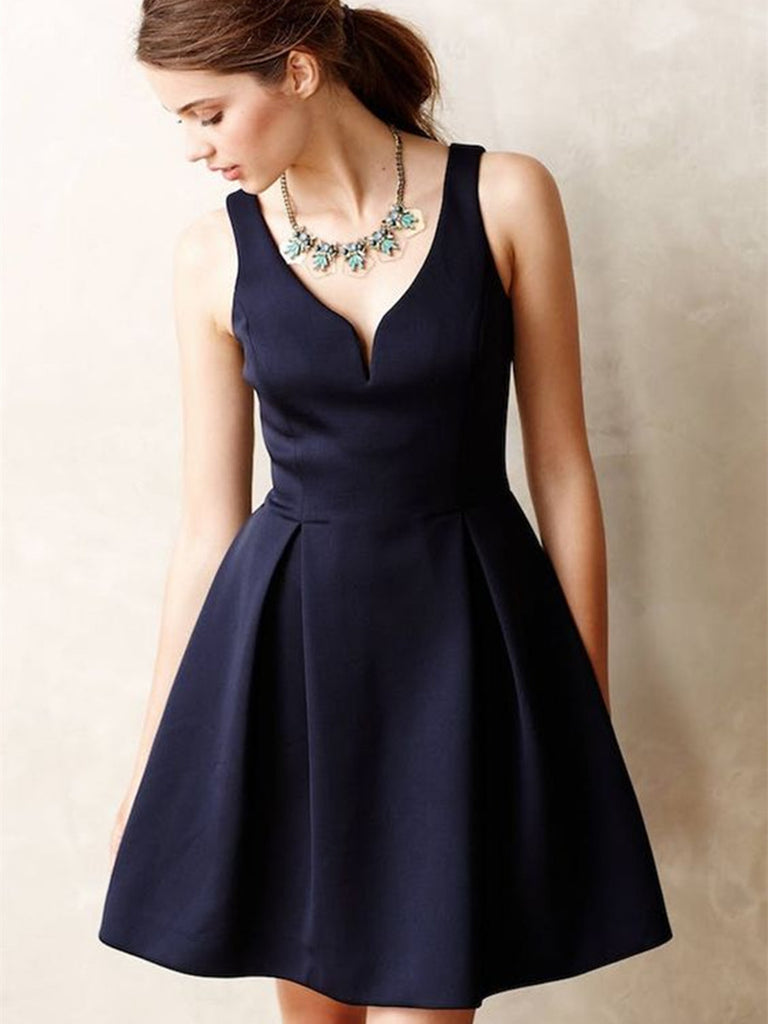 navy blue graduation dresses