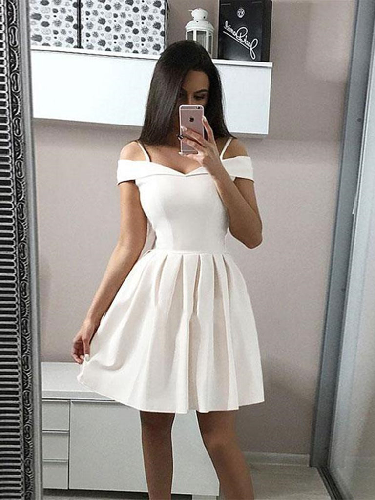 off the shoulder prom dresses short