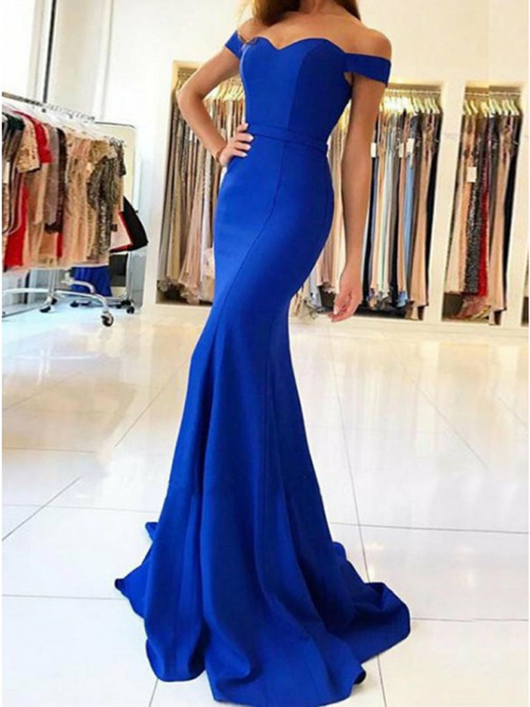 blue evening dresses