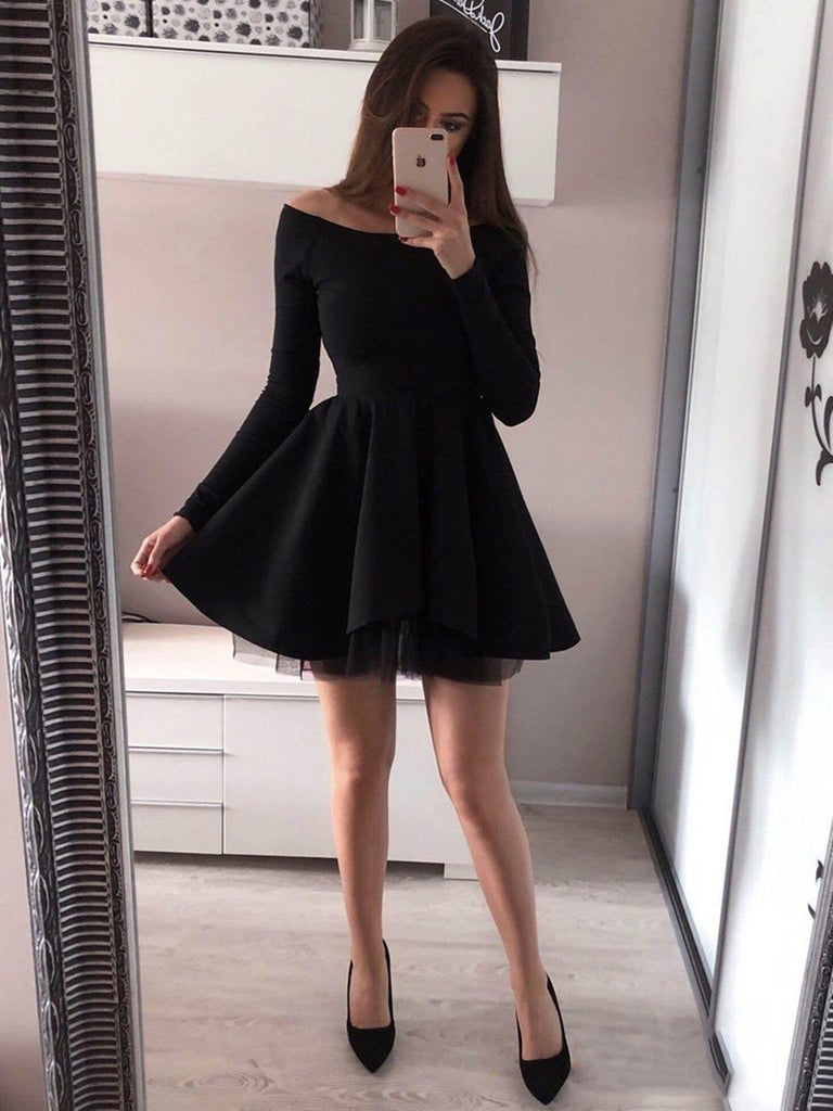 dress black long