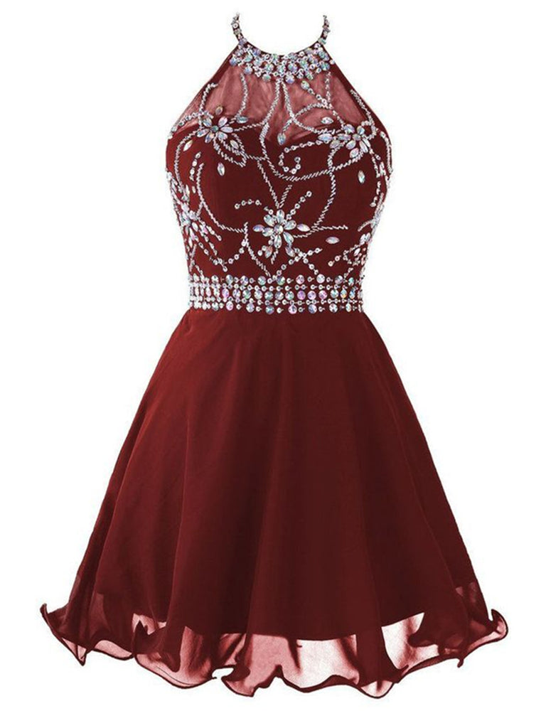 Image for short maroon cocktail dresses