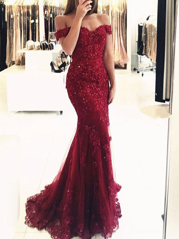 burgundy lace gown