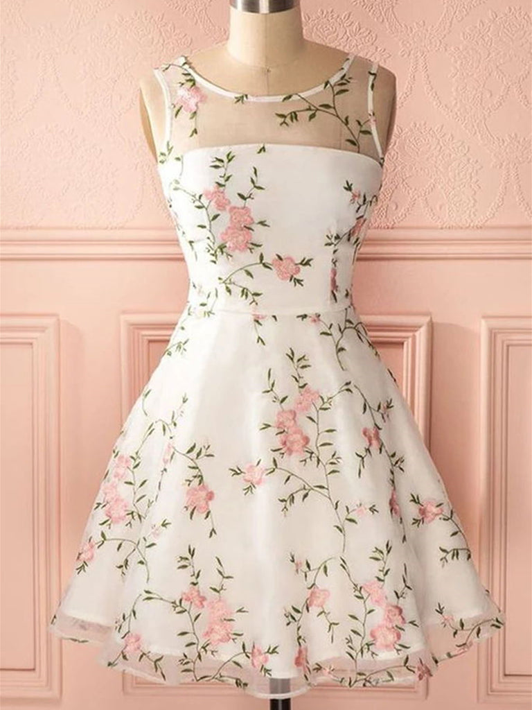 floral formal dresses short