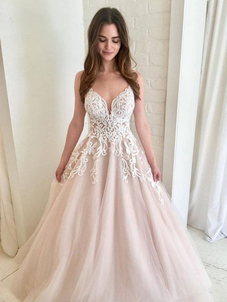 white tulle prom dress