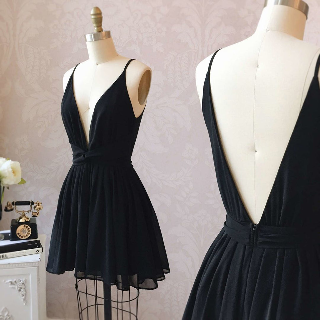 black backless formal dress