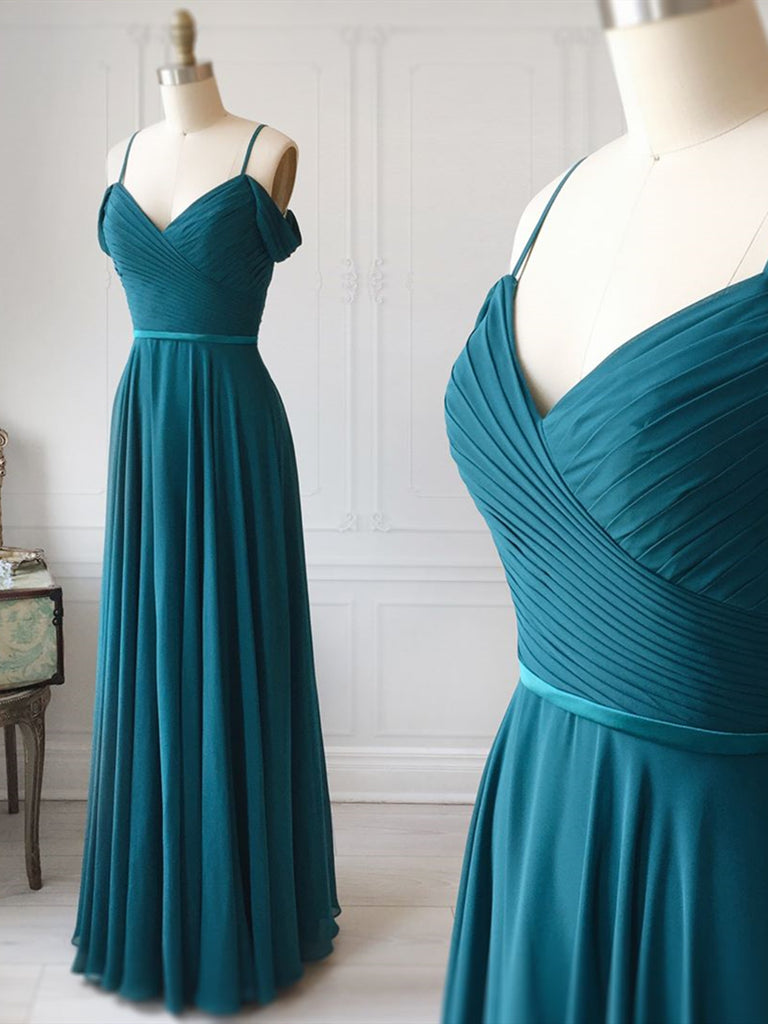 peacock blue bridesmaid dress