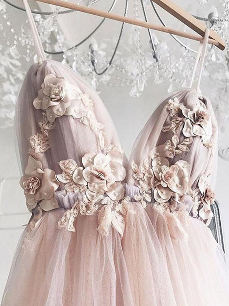 flower tulle wedding dress