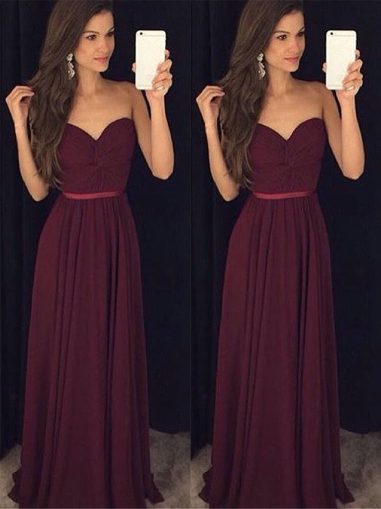 maroon maid of honor dresses