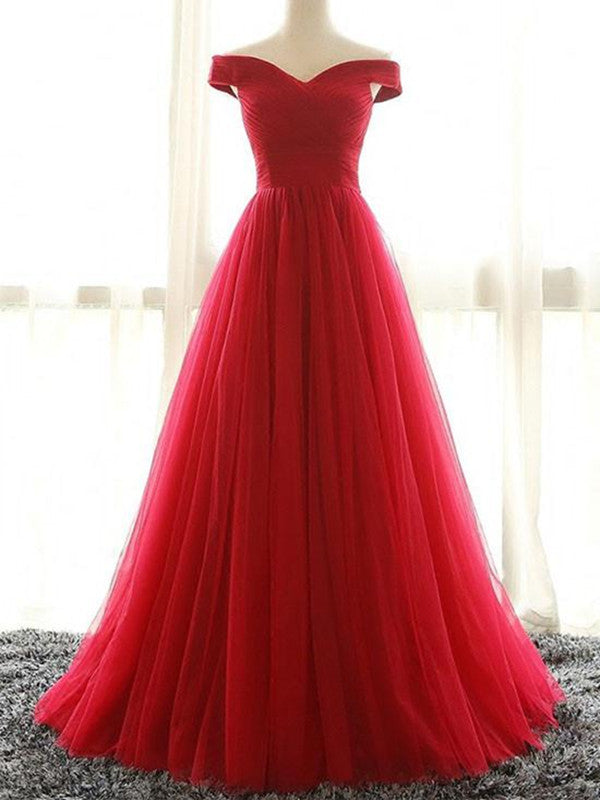 red aline prom dress