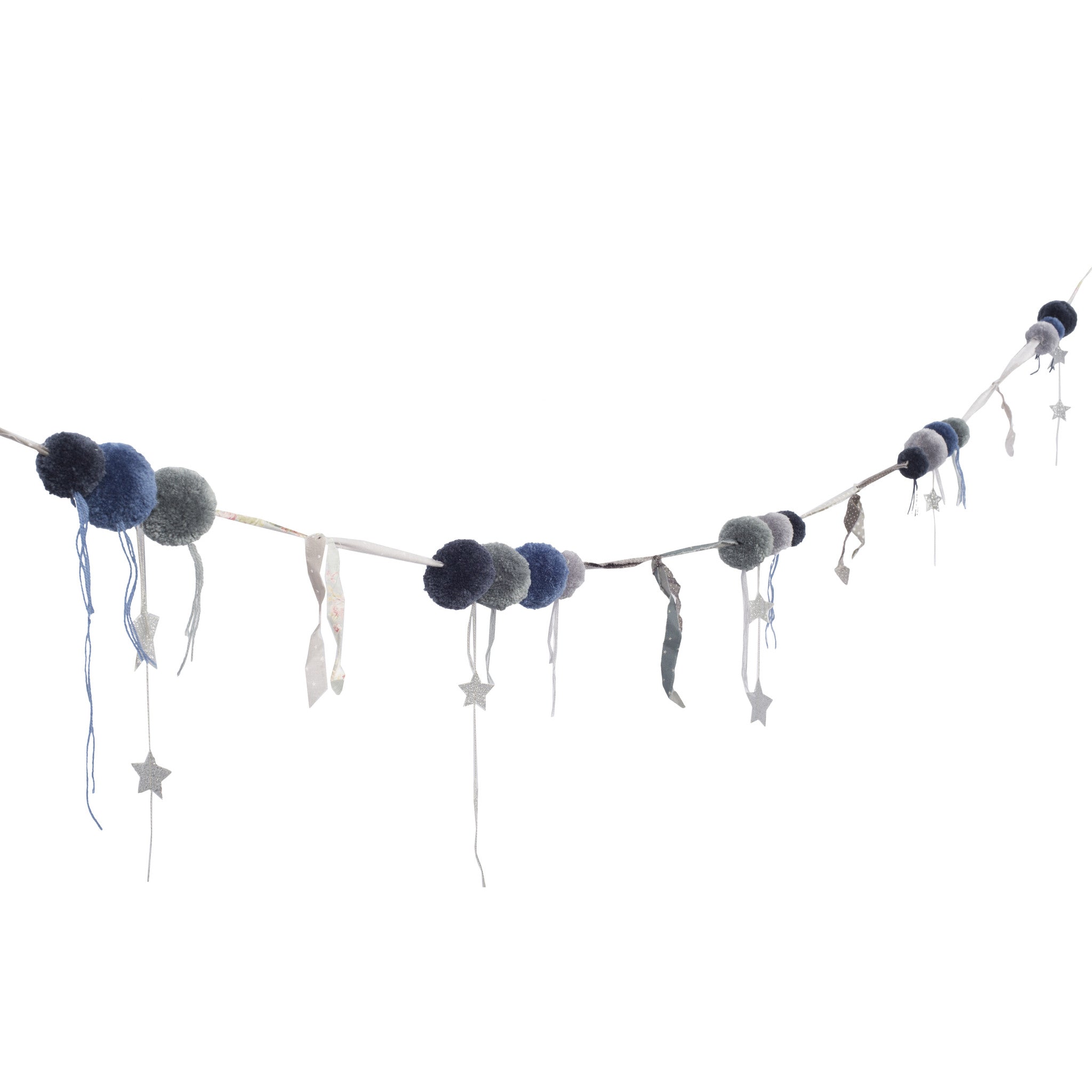 Numero 74 Mix Blue Pom Pom Garland