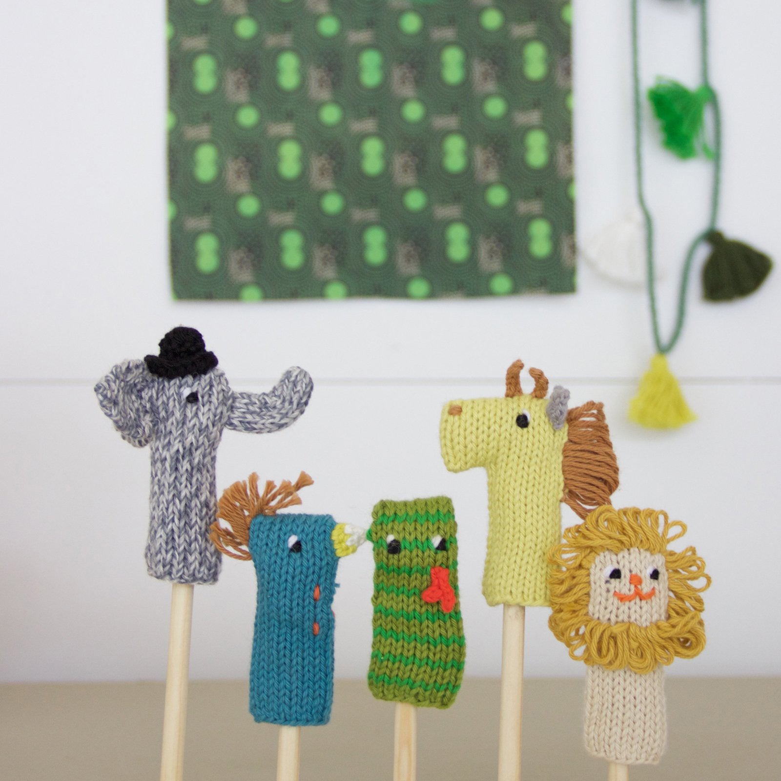 jungle finger puppets