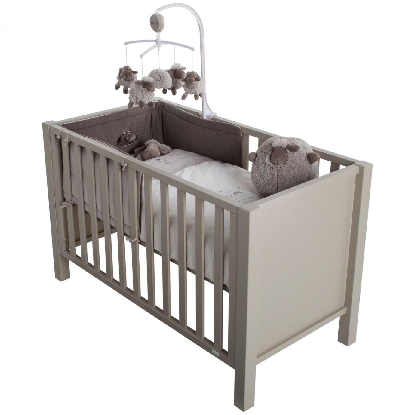 gray baby bed