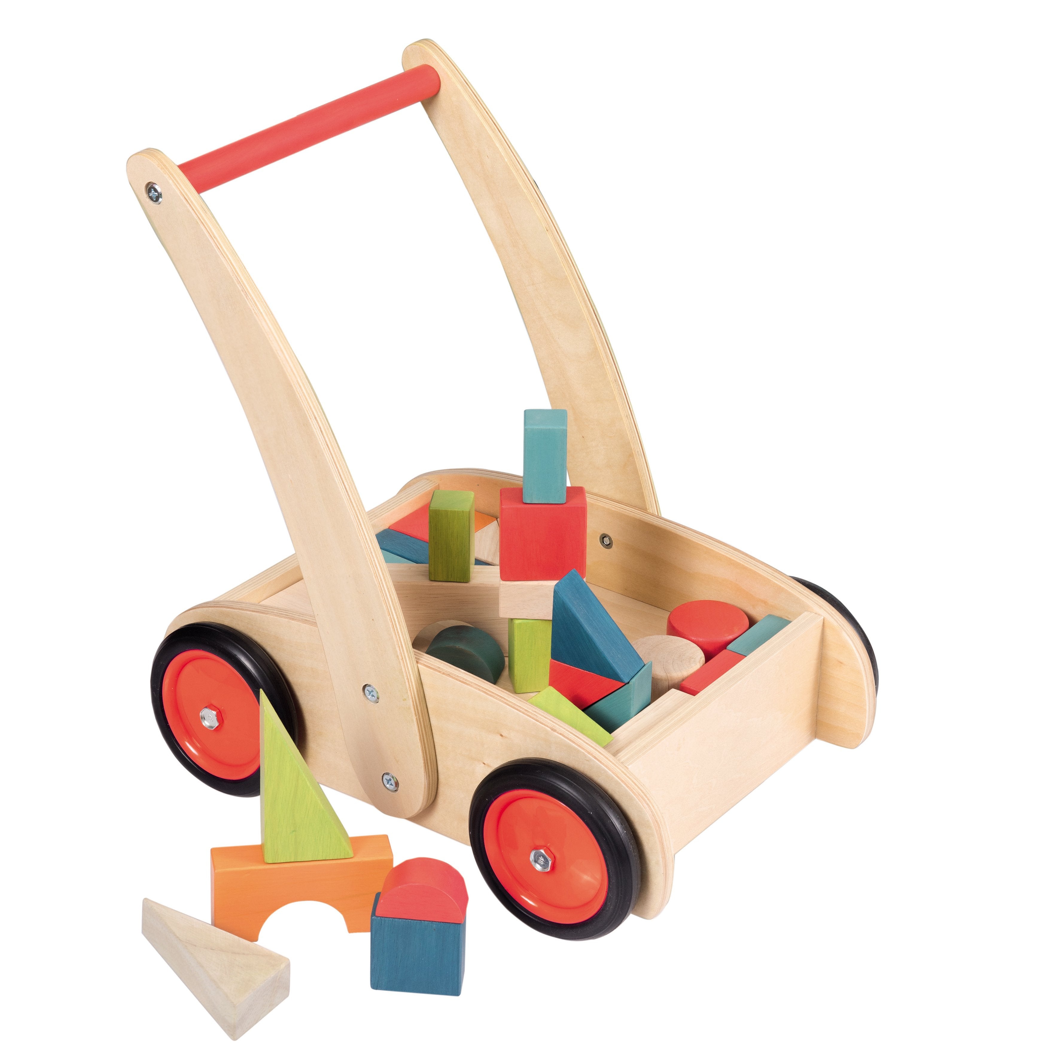 Egmont Toys Push Along Truck & Wooden Blocks