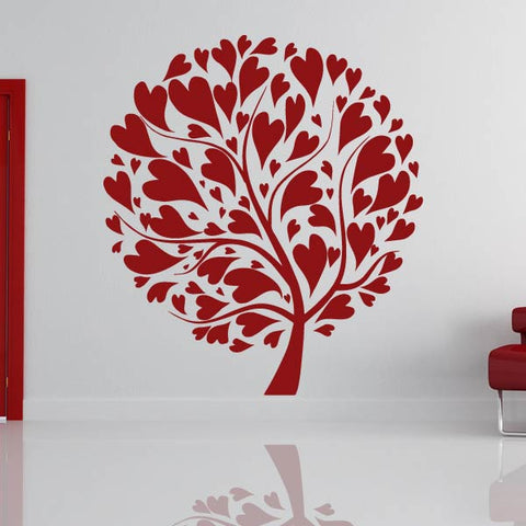 love heart tree wall art sticker