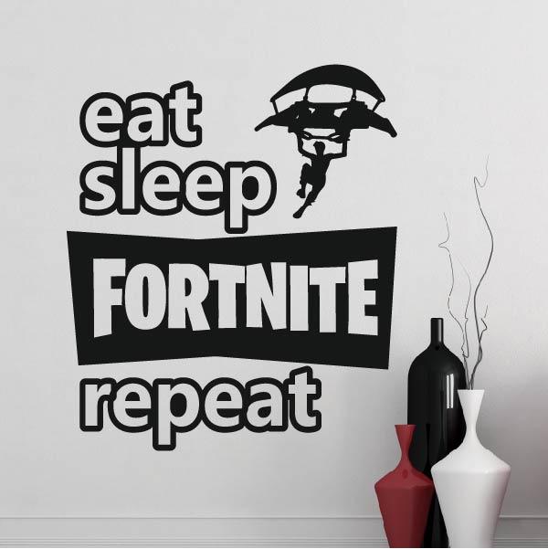 Buy Fortnite Wall Art Stickers Decals Uk Apex Stickers - eat sleep fortnite repeat wall art sticker as10373 apex stickers