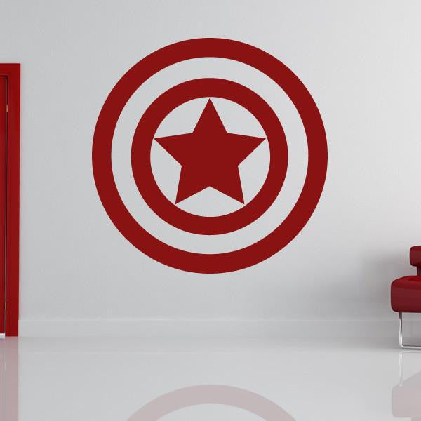 Captain America Logo Shield Wall Sticker