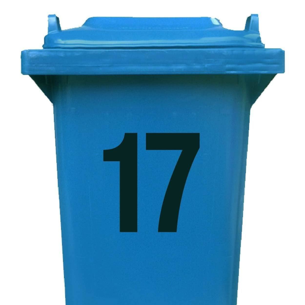 Wheelie bin stickers. Js bin. Bin number.