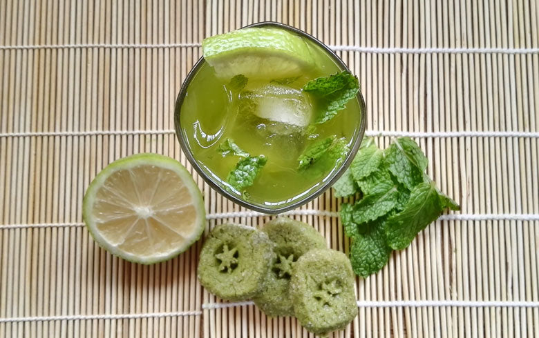 Matxha Iced Tea and Matcha Shortbread