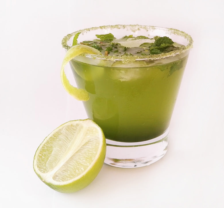 Matcha Mojito Cocktail with Lime