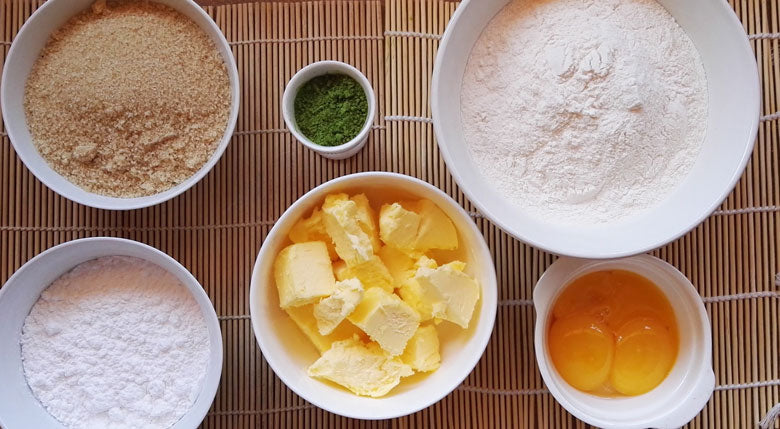 Matcha Green Tea Shortbread Ingredients